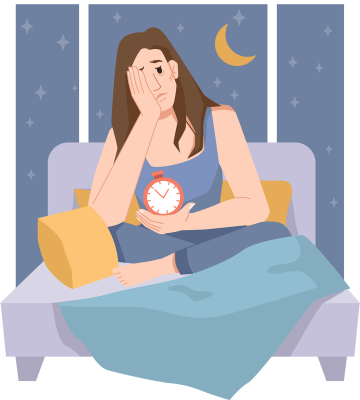 Sleep disorder, insomnia or anxiety at night time